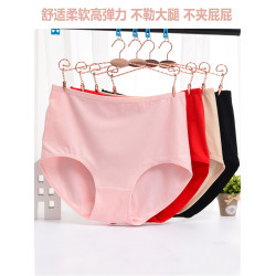 大碼純棉內褲女胖mm200斤中高腰收小肚子舒適薄款透氣無痕三角褲