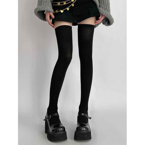 夜間教習室壓力過膝襪女春秋強壓瘦腿jk襪子女秋長筒襪黑色大腿襪 夜間教習室壓力過膝襪女春秋強壓瘦腿jk襪子女秋長筒襪黑色大腿襪