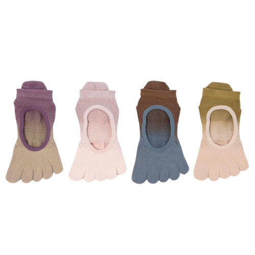 春季新款瑜珈襪漸變色點膠防滑五指襪露背暗紋透氣運動普拉提襪子 春季新款瑜珈襪漸變色點膠防滑五指襪露背暗紋透氣運動普拉提襪子