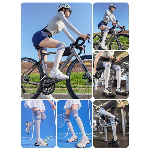 專業運動過膝壓力小腿襪女秋季顯腿細跑步健身打球騎行專用襪壓縮 專業運動過膝壓力小腿襪女秋季顯腿細跑步健身打球騎行專用襪壓縮