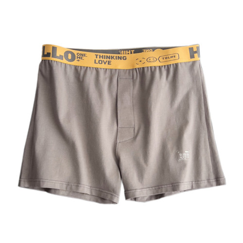 寬松男士內褲男純棉透氣阿羅平角日系純色簡約居家休閒四角短褲衩 寬松男士內褲男純棉透氣阿羅平角日系純色簡約居家休閒四角短褲衩