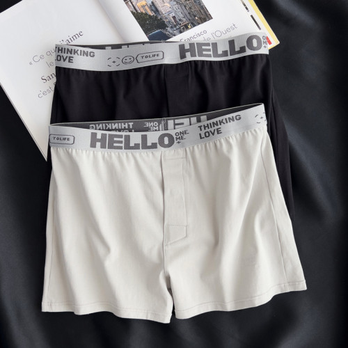 寬松男士內褲男純棉透氣阿羅平角日系純色簡約居家休閒四角短褲衩 寬松男士內褲男純棉透氣阿羅平角日系純色簡約居家休閒四角短褲衩