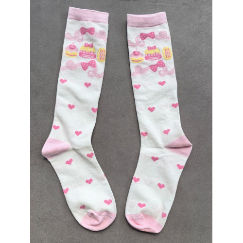 原創洛麗塔小腿襪女日系甜美兔耳朵蛋糕蕾絲蝴蝶結軟妹呲甜少女襪 原創洛麗塔小腿襪女日系甜美兔耳朵蛋糕蕾絲蝴蝶結軟妹呲甜少女襪