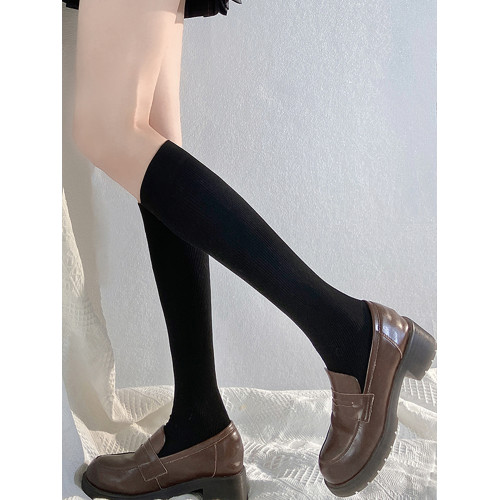 花千豬JK 製服襪 jk製服款過膝襪中筒襪白色黑色修飾腿型小腿襪