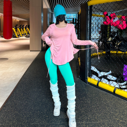 VALINGNSL針織粗條瑜珈襪套女過膝保暖腿套甜酷大腿訓練堆堆襪