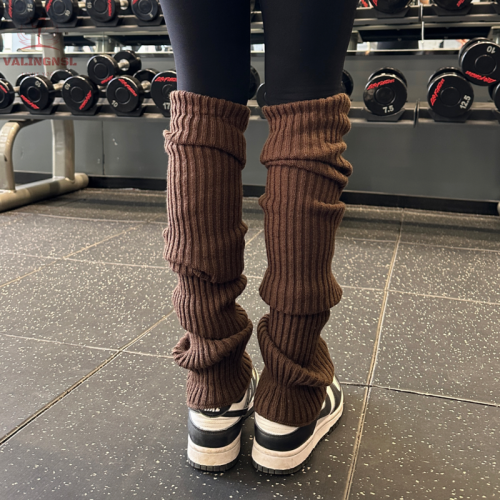 VALINGNSL針織粗條瑜珈襪套女過膝保暖腿套甜酷大腿訓練堆堆襪 VALINGNSL針織粗條瑜珈襪套女過膝保暖腿套甜酷大腿訓練堆堆襪