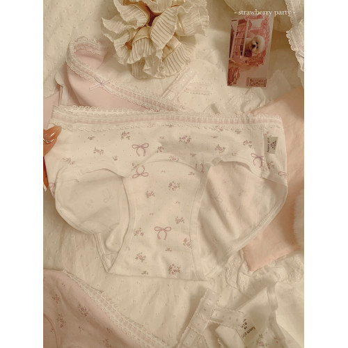 草莓派對/10A抑菌少女純欲加長襠紫色女生內褲女士純棉襠2025新款 草莓派對/10A抑菌少女純欲加長襠紫色女生內褲女士純棉襠2025新款