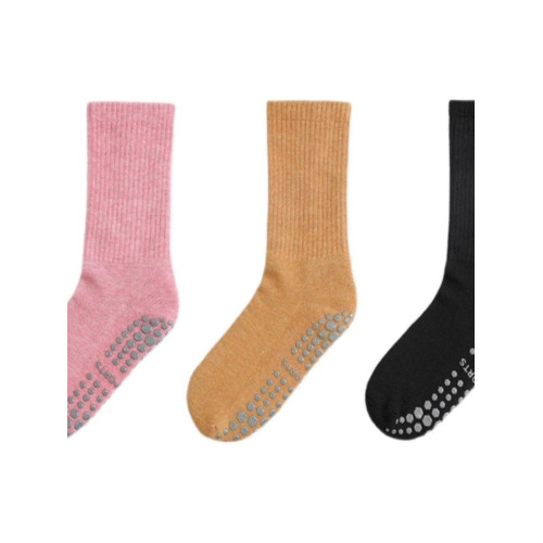 新款秋冬普拉提瑜珈襪子防滑專業女中筒毛圈厚膠印亮片黑色 新款秋冬普拉提瑜珈襪子防滑專業女中筒毛圈厚膠印亮片黑色