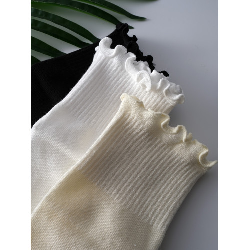 內田木耳邊寬松五指襪純棉春夏短筒學院風薄款不勒腳寬口女棉襪子 內田木耳邊寬松五指襪純棉春夏短筒學院風薄款不勒腳寬口女棉襪子