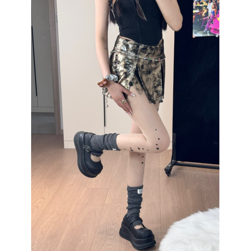 BON 繁星印花絲襪甜酷少女可愛Lolita百搭膚色透肉辣妹紋身連褲襪 BON 繁星印花絲襪甜酷少女可愛Lolita百搭膚色透肉辣妹紋身連褲襪