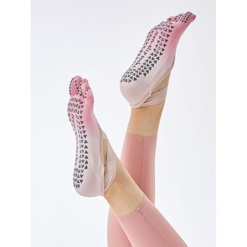 漸變色長筒防滑瑜珈襪專業女士秋冬普拉提船襪五指壓力訓練舞蹈襪 漸變色長筒防滑瑜珈襪專業女士秋冬普拉提船襪五指壓力訓練舞蹈襪