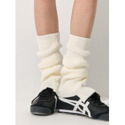 耐吉奧秋冬季白色堆堆腿套女修飾腿型顯瘦喇叭型瑜珈運動百搭襪套