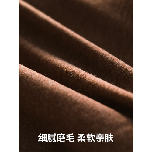 維姆工作室 美拉德無痕撞色磨毛內褲男款平角男士四角男生秋冬款