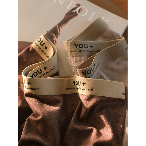 維姆工作室 美拉德無痕撞色磨毛內褲男款平角男士四角男生秋冬款