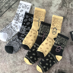 復古黑色男士中筒純棉長襪男生長筒全棉高腰棕色潮流高筒休閒男襪