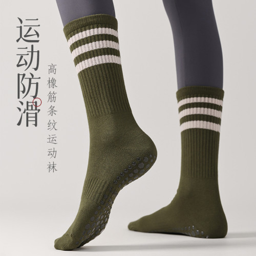 瑜珈襪子防滑專業女中筒室內健身地板襪成人瑜珈防滑襪普拉提襪子