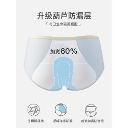 安心經期生理內褲 防漏舒適一整天A類棉親膚透氣抑菌加長襠三角褲