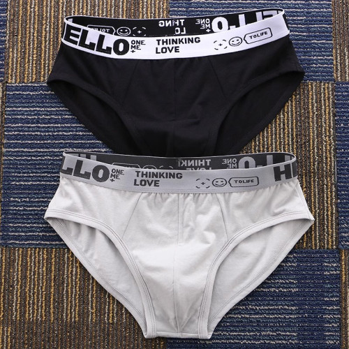 男士棉質三角褲男內褲純色寬松舒適透氣底褲青年短褲大碼褲衩褲頭