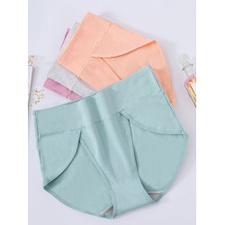 內褲女純棉大褲腳不夾腿高腰收腹抑菌提臀大碼女士高彈力三角褲女