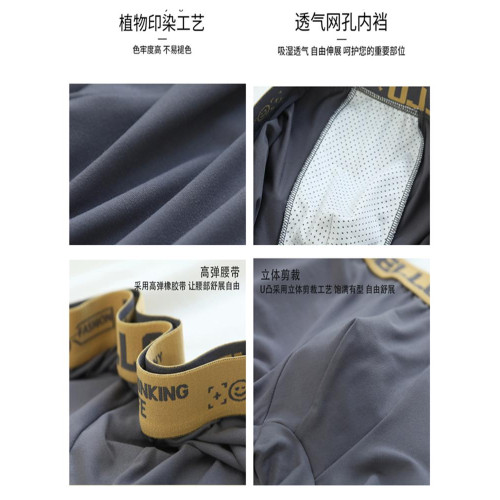 5條男士內褲抗菌寬松純棉檔透氣大碼青少年運動四角短褲衩男學生