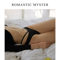 入謎 冰絲舒適提臀歐美交叉性感女內褲低腰ins透氣純棉襠丁字褲