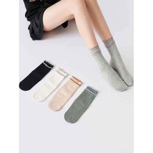 雙層花邊瑜珈襪防滑專業親膚透氣防滑地板襪韓系學院風甜美百搭女 雙層花邊瑜珈襪防滑專業親膚透氣防滑地板襪韓系學院風甜美百搭女