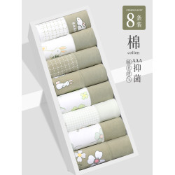 女士內褲女款純棉全棉抗菌襠中腰少女學生初中高中三角短褲16嵗新