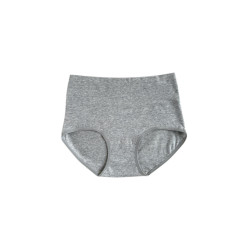 簡約灰黑色系女士襠部加長收小肚子收腹高腰包臀純棉內褲女三角褲