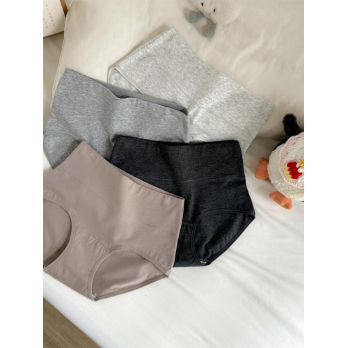 簡約灰黑色系女士襠部加長收小肚子收腹高腰包臀純棉內褲女三角褲 簡約灰黑色系女士襠部加長收小肚子收腹高腰包臀純棉內褲女三角褲