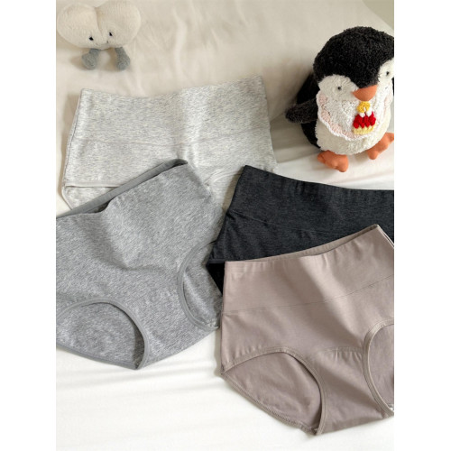簡約灰黑色系女士襠部加長收小肚子收腹高腰包臀純棉內褲女三角褲 簡約灰黑色系女士襠部加長收小肚子收腹高腰包臀純棉內褲女三角褲