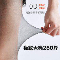 出口大碼0D超薄防勾絲天鵞絨絲襪加大高個子夏季透明隱形美膚連褲