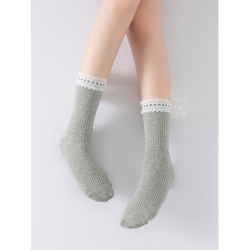 adiar蕾絲邊瑜珈襪子女防滑專業跑步運動襪中筒普拉提訓練小腿襪 adiar蕾絲邊瑜珈襪子女防滑專業跑步運動襪中筒普拉提訓練小腿襪