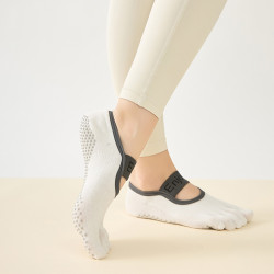 專業防滑瑜珈襪女士短筒運動隱形船襪普拉提運動吸汗透氣分趾襪子