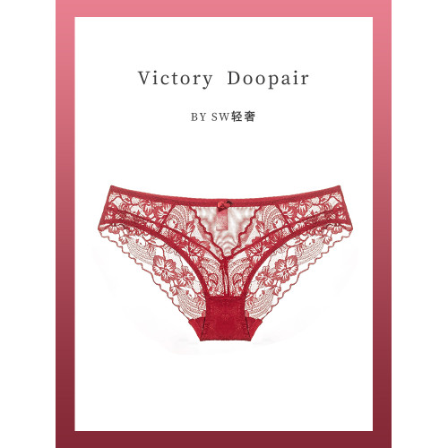 維多利亞多培爾歐美性感蕾絲內褲女純棉襠法式情調透氣舒適三角褲