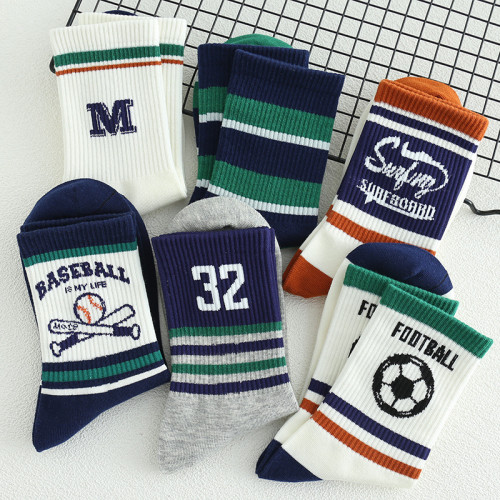 兒童襪男童春秋中大童中筒運動潮流帥氣秋冬小孩高腰初中生學生襪 兒童襪男童春秋中大童中筒運動潮流帥氣秋冬小孩高腰初中生學生襪