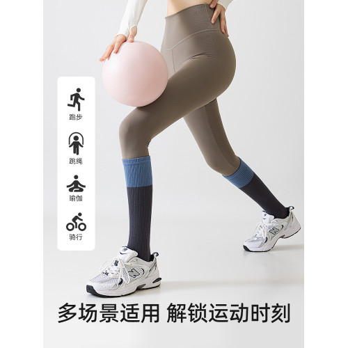 瑜珈襪子防滑專業女普拉提夏季地板襪跑步運動五指襪小腿襪長筒襪 瑜珈襪子防滑專業女普拉提夏季地板襪跑步運動五指襪小腿襪長筒襪