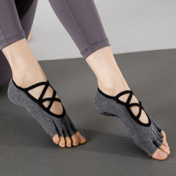 小魚加加瑜珈襪子女防滑自營專業夏季薄款五指露趾室內運動健身