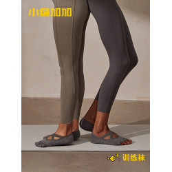 小魚加加 瑜珈襪子專業訓練襪女五指防滑顆粒室內夏季露趾運動襪