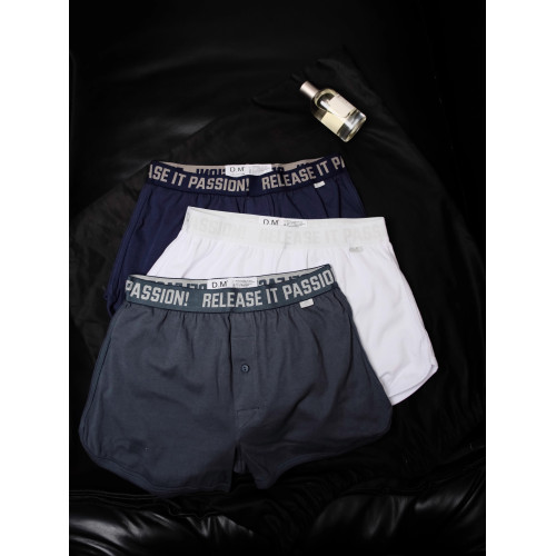 D.M男內褲青年阿羅褲 低腰性感家居短褲寬鬆大碼四角睡褲棉字母