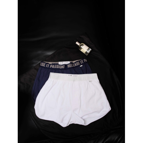 D.M男內褲青年阿羅褲 低腰性感家居短褲寬鬆大碼四角睡褲棉字母