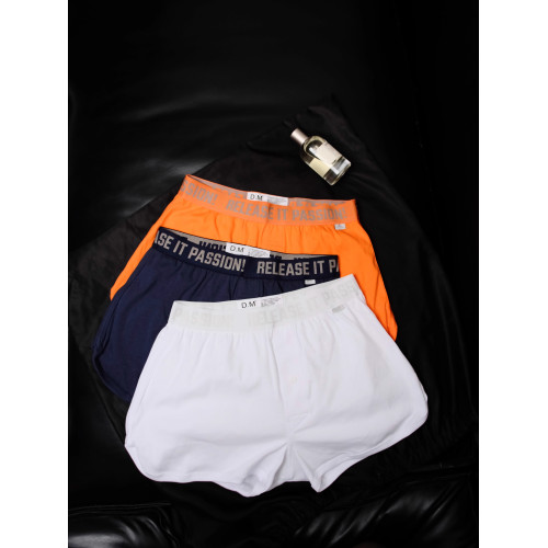 D.M男內褲青年阿羅褲 低腰性感家居短褲寬鬆大碼四角睡褲棉字母