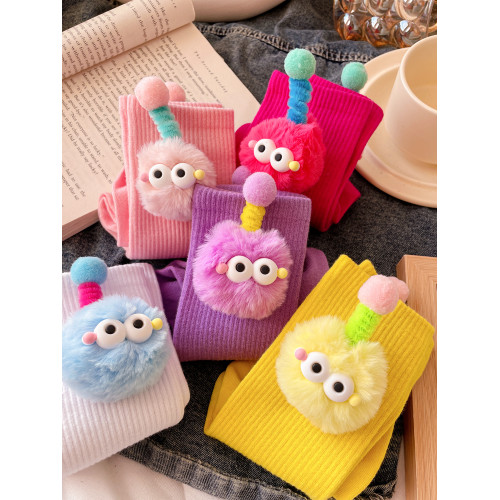 超萌天線毛毛玩偶襪子女日系可愛搞怪創意卡通娃娃中筒襪潮ins秋 超萌天線毛毛玩偶襪子女日系可愛搞怪創意卡通娃娃中筒襪潮ins秋