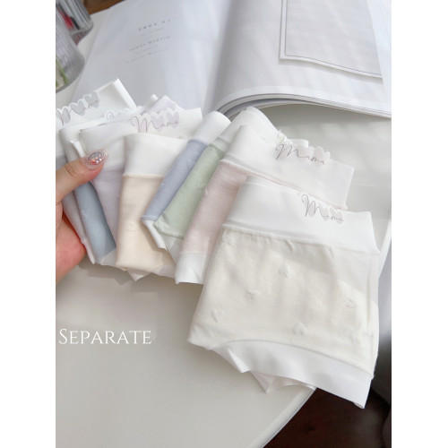 莫代爾敲柔軟無痕不肋肉~小愛心中低腰純色三角內褲青年少女舒適