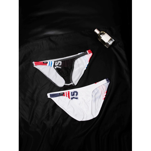 D.M男內褲 字母15性感低腰三角褲吸汗透氣夏牛奶絲冰絲薄比基尼