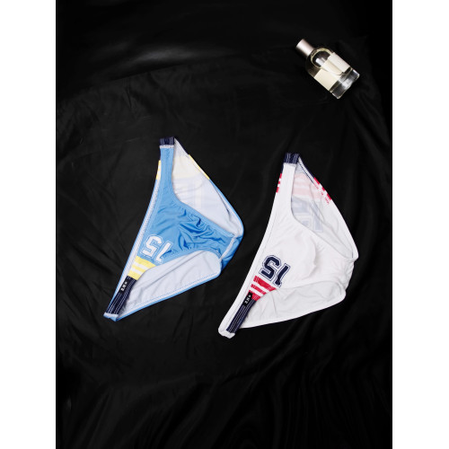 D.M男內褲 字母15性感低腰三角褲吸汗透氣夏牛奶絲冰絲薄比基尼