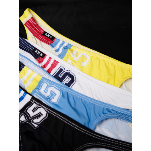 D.M男內褲 字母15性感低腰三角褲吸汗透氣夏牛奶絲冰絲薄比基尼