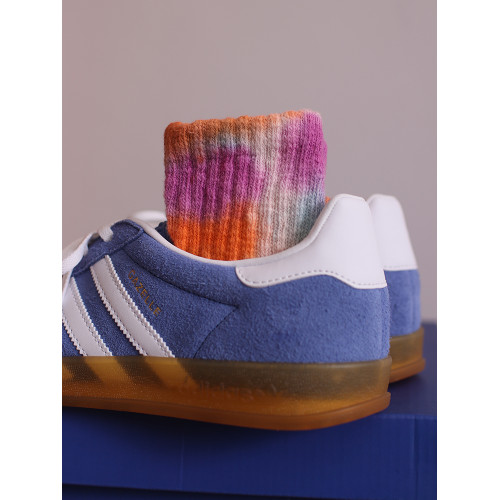 紥染漸變襪子男女小衆潮牌街頭粗針低幫短襪美式個性粗線中筒襪棉