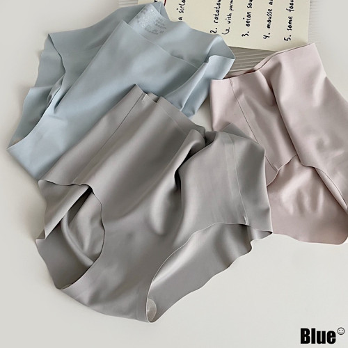 可健身穿冰絲無痕內褲女一片式3D蜜桃臀不卡屁蠶絲襠中腰三角褲 可健身穿冰絲無痕內褲女一片式3D蜜桃臀不卡屁蠶絲襠中腰三角褲