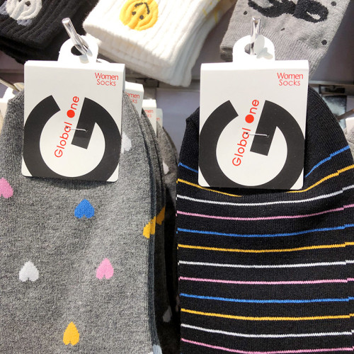 韓國glalalane襪子ins小笑臉可愛少女襪多巴胺星星桃心條紋中筒襪