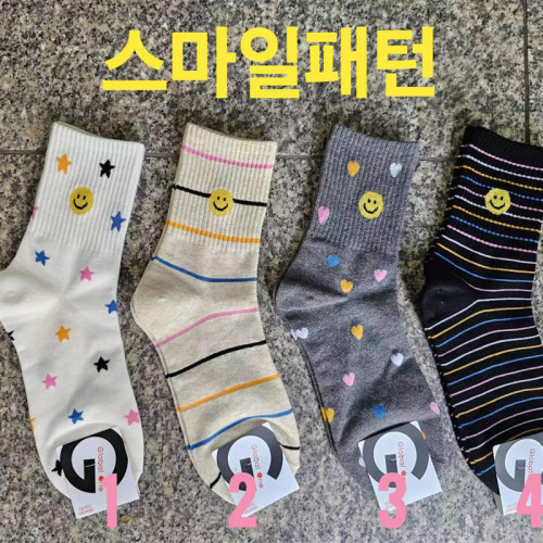 韓國glalalane襪子ins小笑臉可愛少女襪多巴胺星星桃心條紋中筒襪